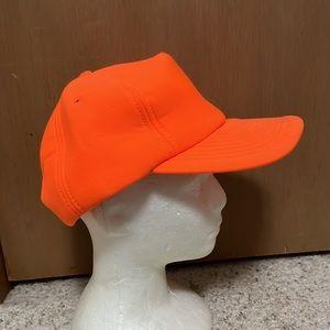 ✅ VINTAGE “Speedway” Neon Orange Five Panel Retro Trucker Hat Snapback Cap 80s